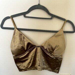 LULUS Exclusive Disco Diva Gold Crop Top